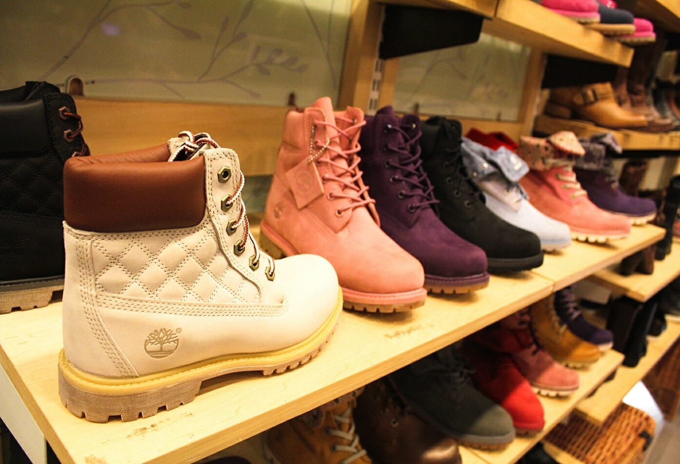 The quilted texture on the white boots adds a touch of interest to your plain white boots.